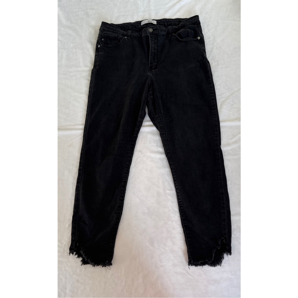 Women's KanCan Black Ankle Cropped Jeans XL